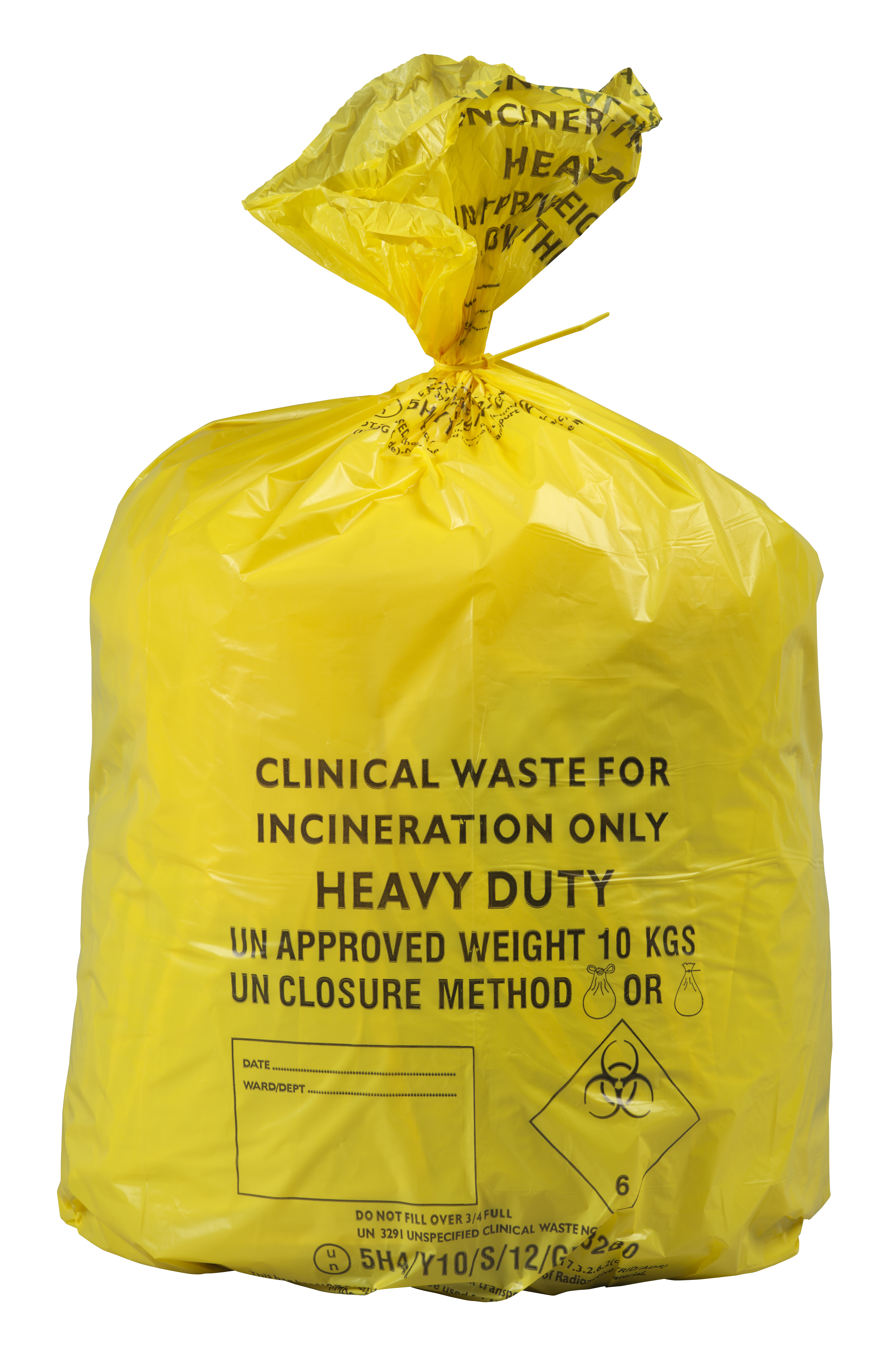 Yellow Clinical Bag  Size 28 39 inches 18mu printed PK 500